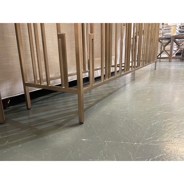 Early 21st Century Lexington Studio Console Table With Metal Openwork Base For Sale - Image 5 of 5