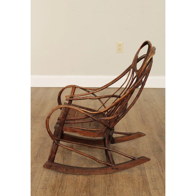 Wood Antique Bentwood Children Rocking Chair For Sale - Image 7 of 13