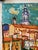 Fully original vintage travel poster for the French Railway services (SNCF) titled « Côte d'Azur » (French Riviera) by...