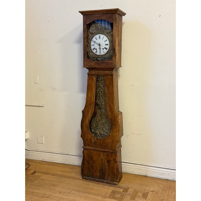 Traditional 19th Century French Morbier Long Case Clock For Sale - Image 3 of 12
