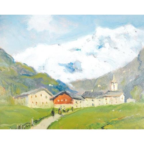 Giovanni Colmo, Mountain Huts, Oil on Panel For Sale - Image 3 of 10