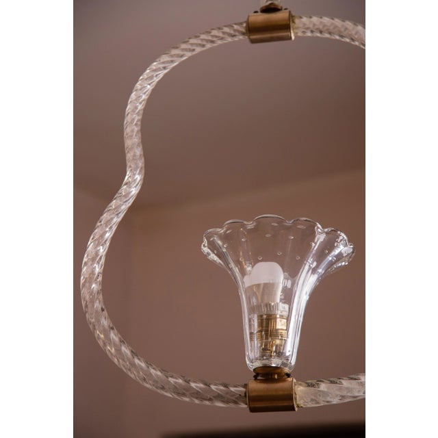 Vintage Murano Pendant Light, "Blucante Glass", 1950 For Sale - Image 11 of 12