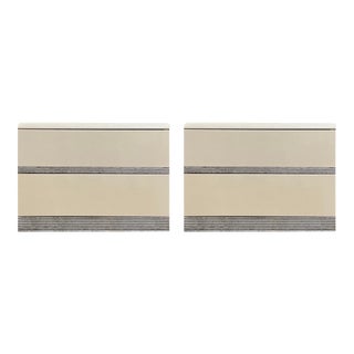 Robert Rougier Pearl and Silver Nightstands -A Pair For Sale