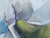 Brown Contemporary Abstract Surrealist Painting of a Green Pear in a Bathtub, 21st Century For Sale - Image 8 of 10