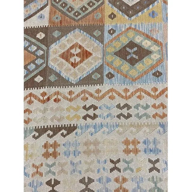Handwoven Turkish Kilim Area Rug 10’1″ X 13’0″ For Sale - Image 10 of 11