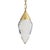The foundation of this piece is composed of a solid clear crystal diffuser that is stylishly suspended by an antique brass...