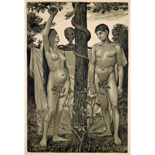 1900 - 1909 Hans Thoma, Adam and Eve, 1904, Print For Sale - Image 5 of 5