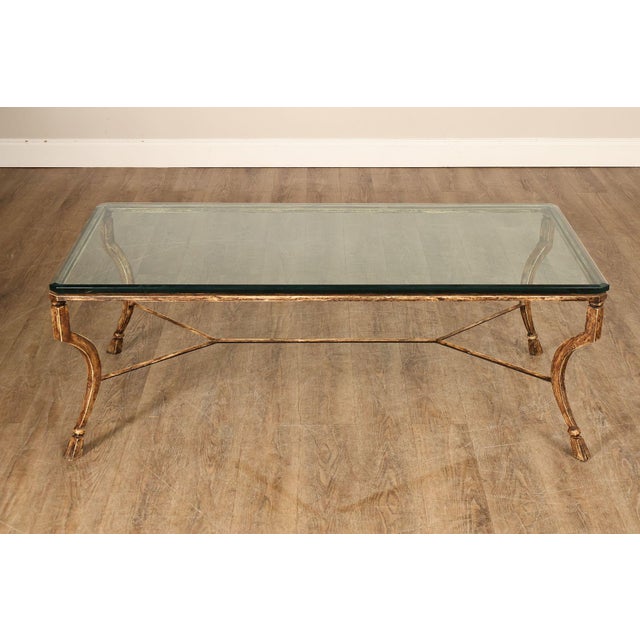 Minton Spindell 'Durant' Glass Top Iron Coffee Table For Sale - Image 12 of 18