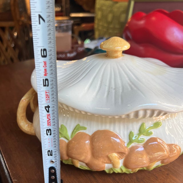 Country Core Vintage Ceramic Mushroom Tureen With Lid For Sale - Image 10 of 10