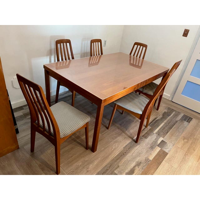 1960s MidCentury Modern Teak Dining Set Set of 7 Chairish