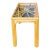 1960s Rattan and Glass Side Table For Sale
