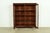 Late 19th Century R. J. Horner Style Antique American Empire Carved Mahogany Glass Front Double Bookcase, Circa 1890s For Sale - Image 5 of 13
