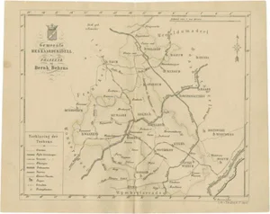 Antique Map of the Hennaarderadeel Township by Behrns, 1861