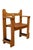 This exceptionally handsome Arts and Crafts oak hall bench, circa 1900, offers an elegant, space-saving solution for a...