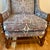 French Country Wesley Hall Barley Twist Davis Wingback Chair in Paisley Tapestry and Nailhead Trim For Sale - Image 3 of 10
