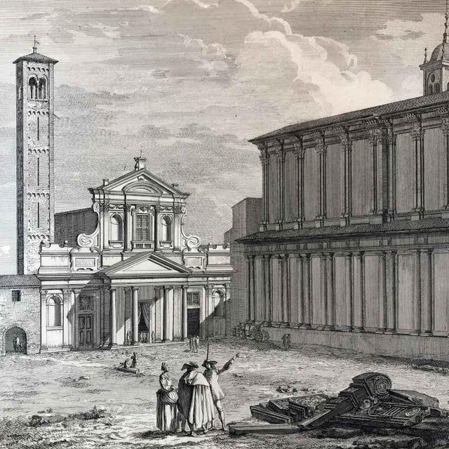 Domenico Aspari, San Paolo Delle Nuache Milan, 1788, Etching, Framed For Sale - Image 4 of 14