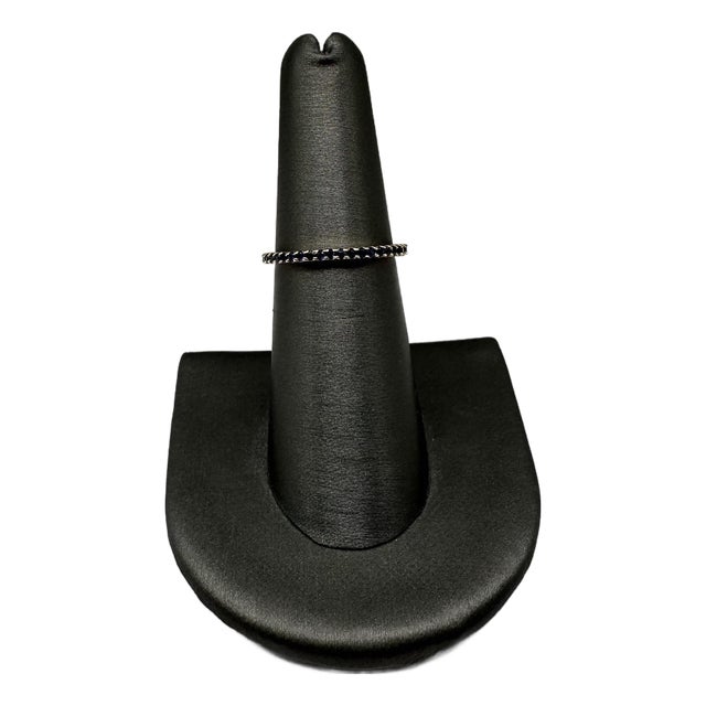 Blue Sapphire Eternity Ring in 14kt Yellow Gold - 1.25mm, Size 6.5, New For Sale