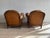 Brown Antique Pair French Leather Chairs For Sale - Image 8 of 17