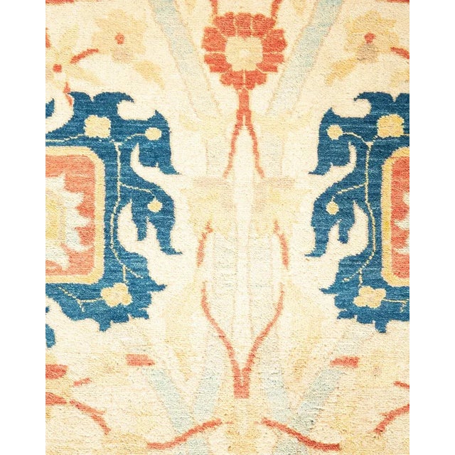 Traditional Mogul Collection Hand-Knotted Area Rug - Ivory 8' 2" x 10' 3" For Sale - Image 3 of 9
