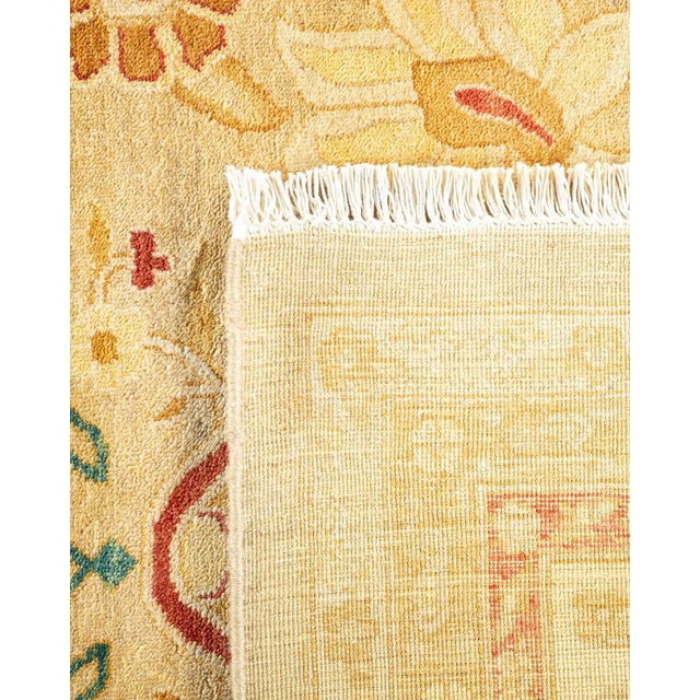 1990s Vintage Moroccan Hand Knotted Wool Area Rug, Gold - 8'2" X 9'10" For Sale - Image 5 of 9