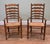 Oak Farmhouse Ladderback Armchairs, Set of 2 For Sale - Image 4 of 4