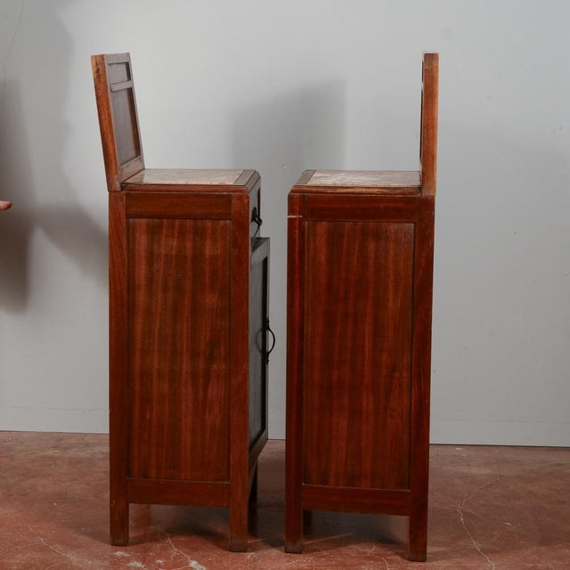 Mahogany Bedside Tables with Liberty Tops, Set of 2 For Sale - Image 16 of 18