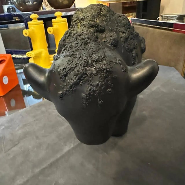 This Ceramic Bison by Otto Keramik is a striking and unique piece of ceramic art that epitomizes the design aesthetics of...