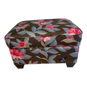 Late 20th Century Bassett Footstool Reupholstered in Osborne & Little Fabric