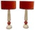 Cordonato D'Oro Table Lamps in Murano Glass from Barovier & Toso, 1980s, Set of 2 For Sale