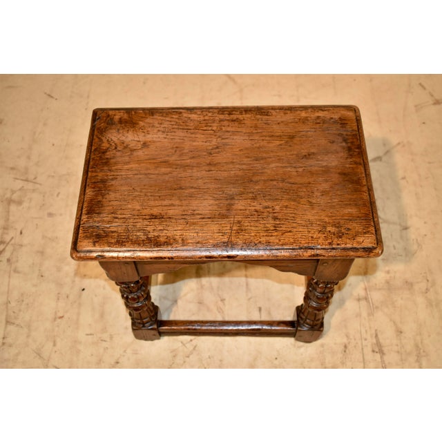 Brown 19th Century English Oak Joint Stool For Sale - Image 8 of 8