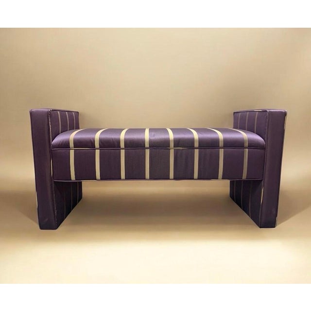 1930s Art Deco Fully Upholstered Bench For Sale In New York - Image 6 of 6
