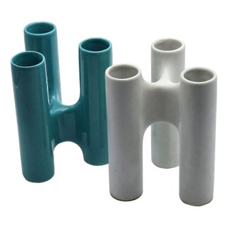 Interlocking Ceramic Vases attributed to Enzo Bioli for Il Picchio, 1970s. For Sale