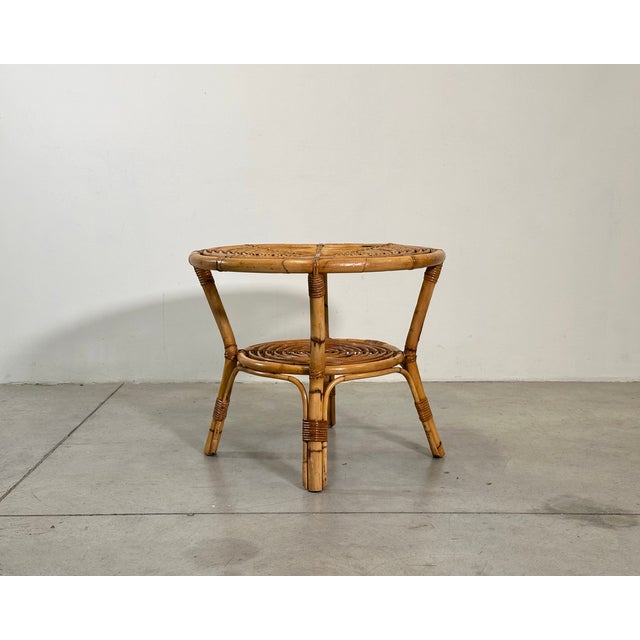 Wood Rattan and Bamboo Living Room Set, Set of 5 For Sale - Image 7 of 18