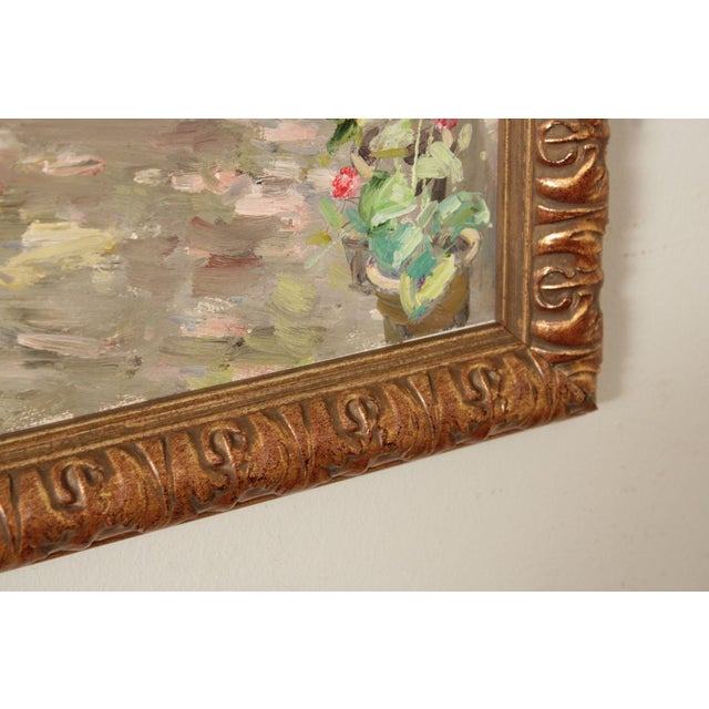 Amy Yalanskyi Impressionist Style Oil Painting, Courtyard Afternoon For Sale - Image 11 of 12