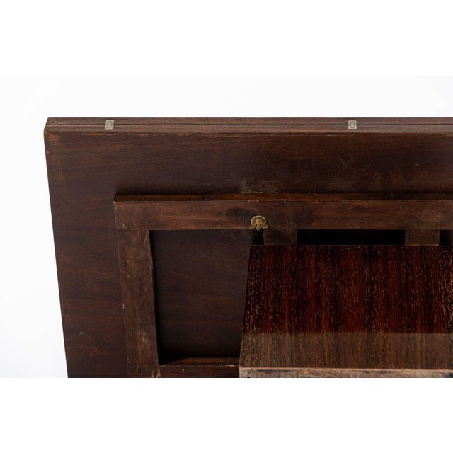 Antique French Art Deco Folding Wood Coffee Table by Francisque Chaleyssin (Attr) 1930s For Sale - Image 14 of 16