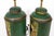 English Late 19th Century Large Green Hand-Painted English Tea Canister Lamps - a Pair For Sale - Image 3 of 11