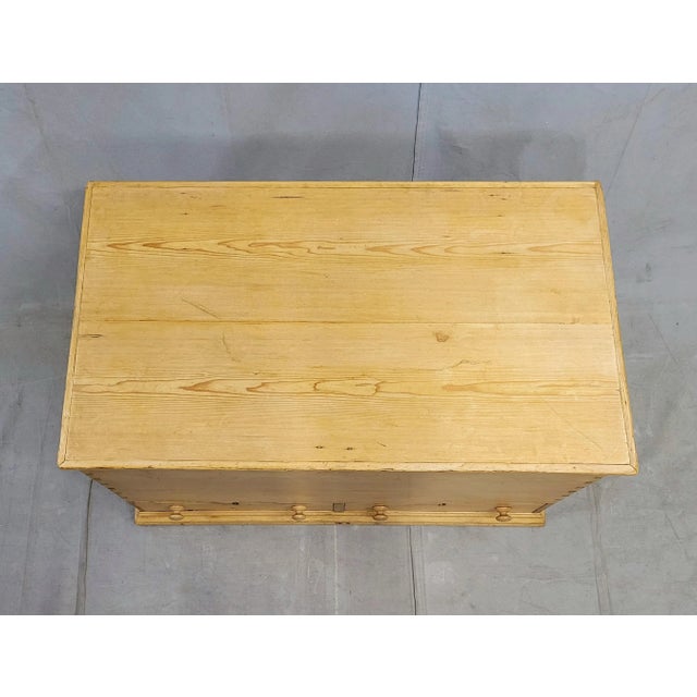 Antique Eastern European Natural Pine Blanket Chest For Sale In Denver - Image 6 of 13