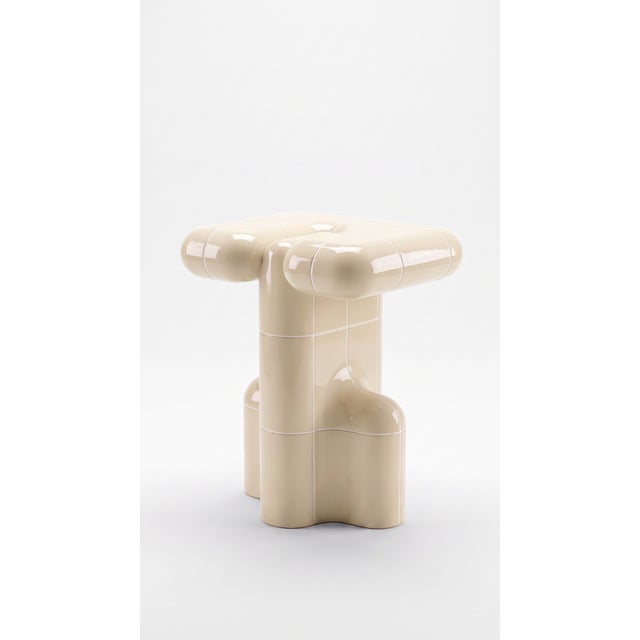 Not Yet Made - Made To Order U - 001 Side Table in Ivory by Rollo Studio For Sale - Image 5 of 6