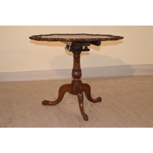 Traditional 18th C Mahogany Irish Tea Table For Sale - Image 3 of 12