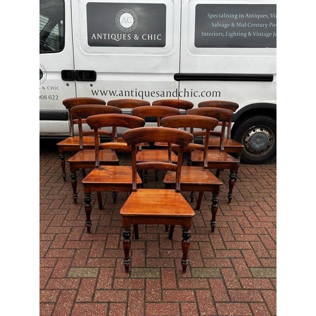Extending Dining Table & 10 Chairs with 2 Leaves, Set of 11 For Sale - Image 11 of 18