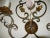 Florentine Bronze & Wrought Iron Porcelain Flowers Italian Tuscany Sconces 1900s For Sale - Image 4 of 11