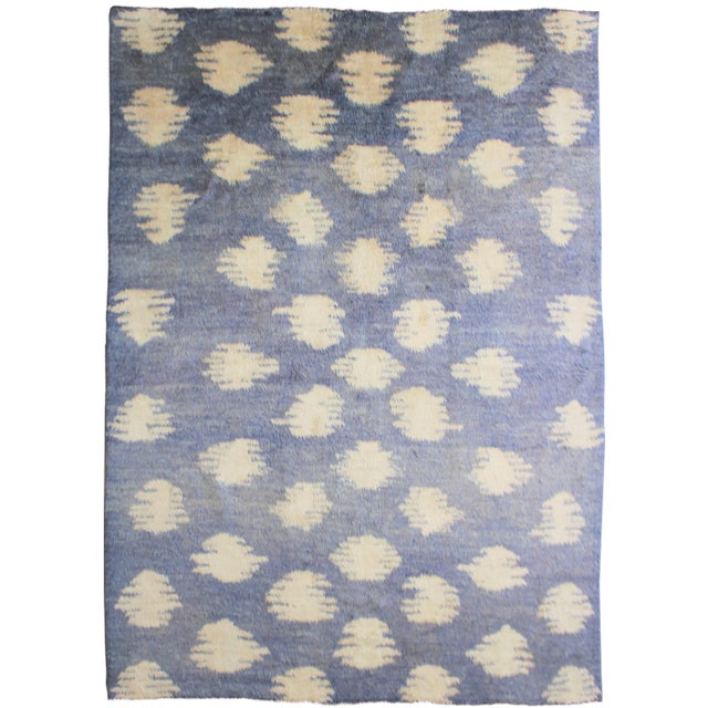 Hand-Knotted Ikat Rug - 10'0" X 8'3" For Sale
