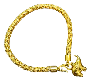 Vintage Love Nest Yellow Gold Woven Bracelet in 18 Kt Yellow Gold