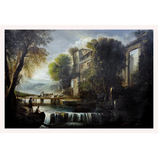 Italian landscape - Mario Locatelli, Italy, 2011 - Oil on canvas cm.80x120. The painting by M. Locatelli portrays a...