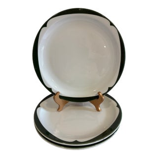 Vintage McNicol China Green Rim Restaurant Ware Plates, Set of 3 For Sale