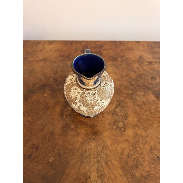 Antique Dolton Lambeth Jug by Emma Shute, 1880 For Sale - Image 4 of 8