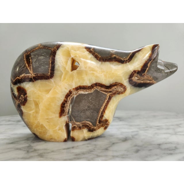 Vintage Onyx Bear Paperweight or Bookend For Sale - Image 4 of 12