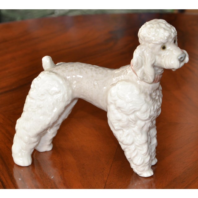 1950s Lladro Fine Handmade Porcelain Poodle Dog Figurine Animal Sculpture Spain For Sale In Miami - Image 6 of 18