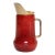 1950s Italian Modernist Pitcher in Brass and Dyed Red Goatskin by Aldo Tura For Sale