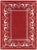 Doris Leslie Blau 1940s Vintage European Art Deco Rug in Crimson & Ivory For Sale
